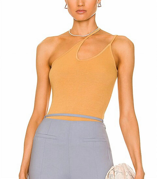 Enza Costa - Stretch Silk Knit Asymmetrical Tank