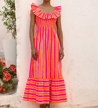 Pink City Prints - Neon Sunset Susie Midi.dress