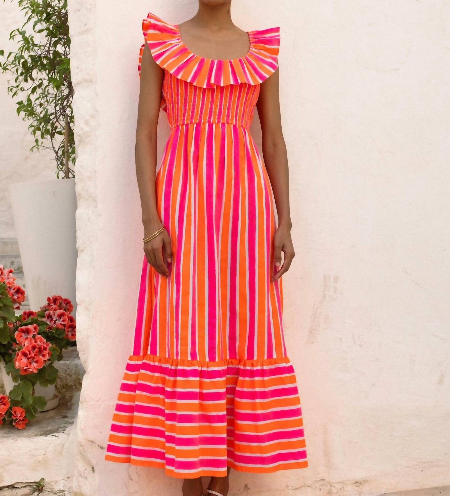 Pink City Prints - Neon Sunset Susie Midi.dress