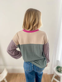 Lovely Melody - Keeley Corded Color Block Top