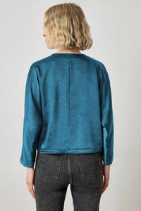 Lilla P - Satin V Neck Dolman Top