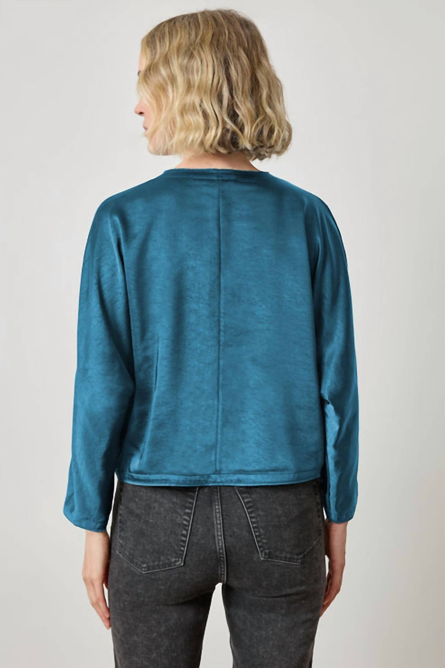 Lilla P - Satin V Neck Dolman Top
