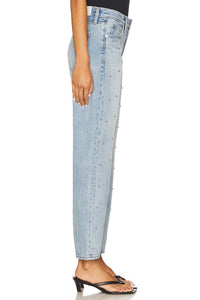 Pistola - Lexi Mid Rise Bowed Straight Jeans