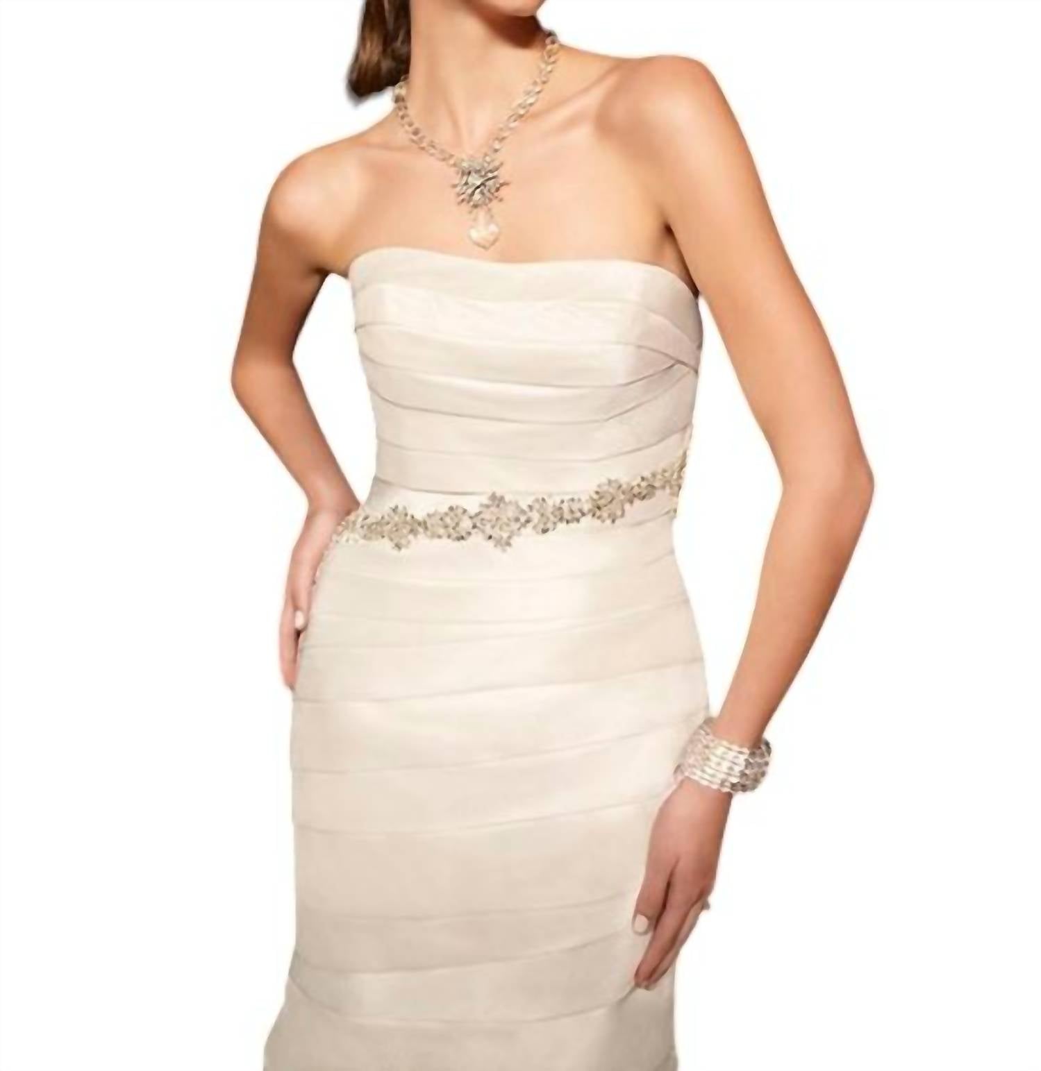 Casablanca - STRAPLESS LAYERED GOWN