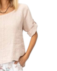 Look Mode Usa - Linen Pocket Top