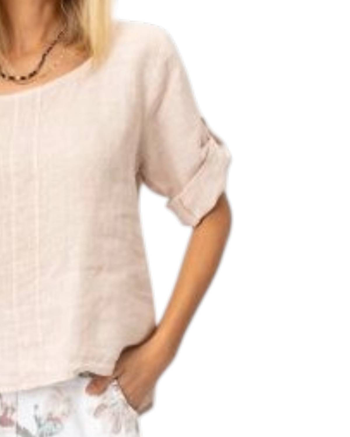 Look Mode Usa - Linen Pocket Top