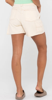 Rusty New Look Cargo Short in oatmeal - women's shorts - alternate view