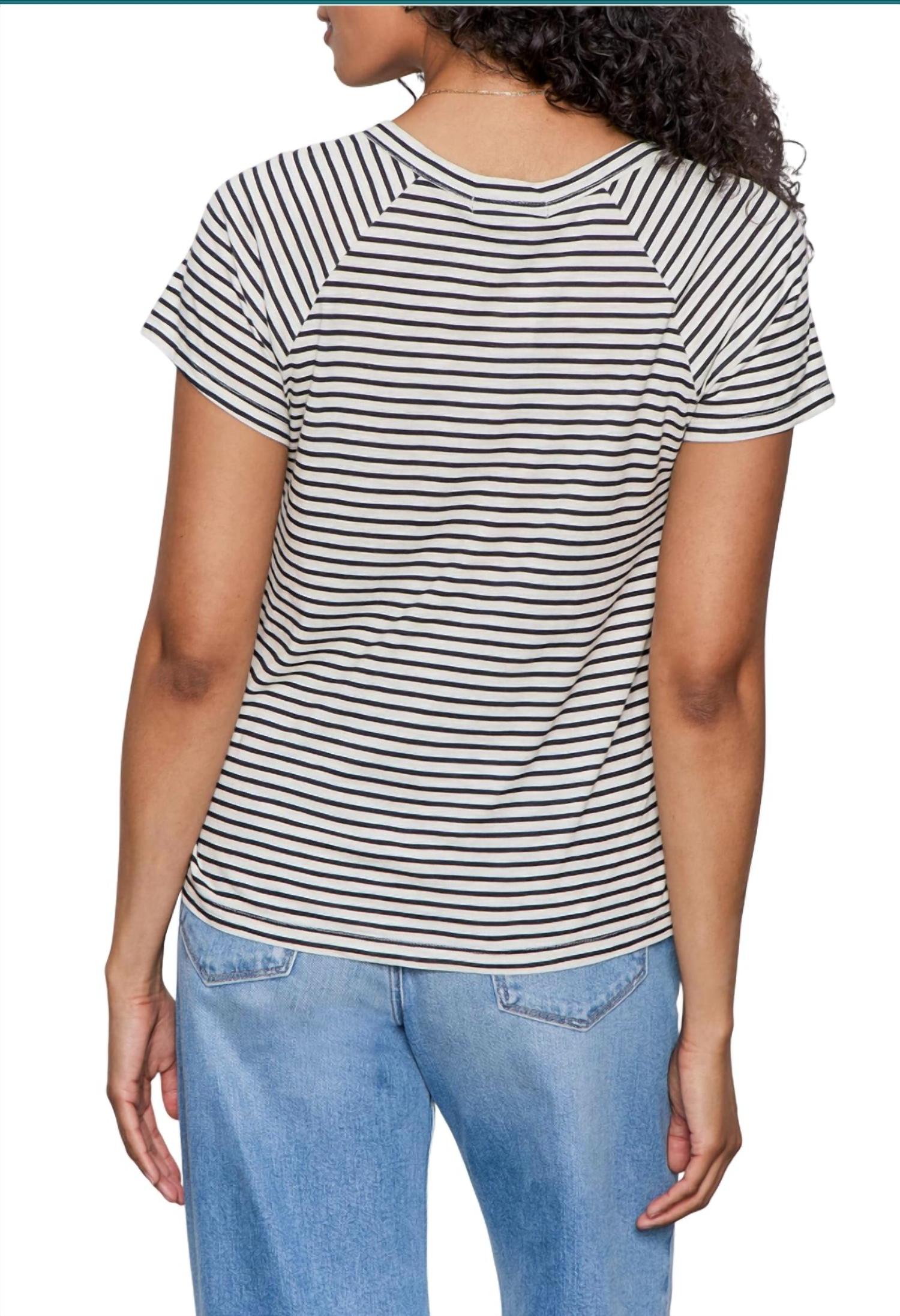 Sanctuary - Notch Neck Stripe Tee