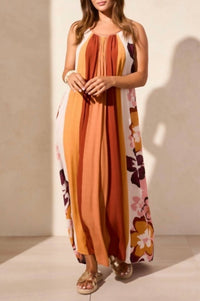Tribal - Maxi Placement Print Flowy Dress