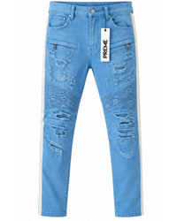 Preme - Men's Distressed Moto Skinny Jeans