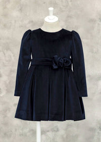 Abel & Lula - Girls Pleated Velvet Dress