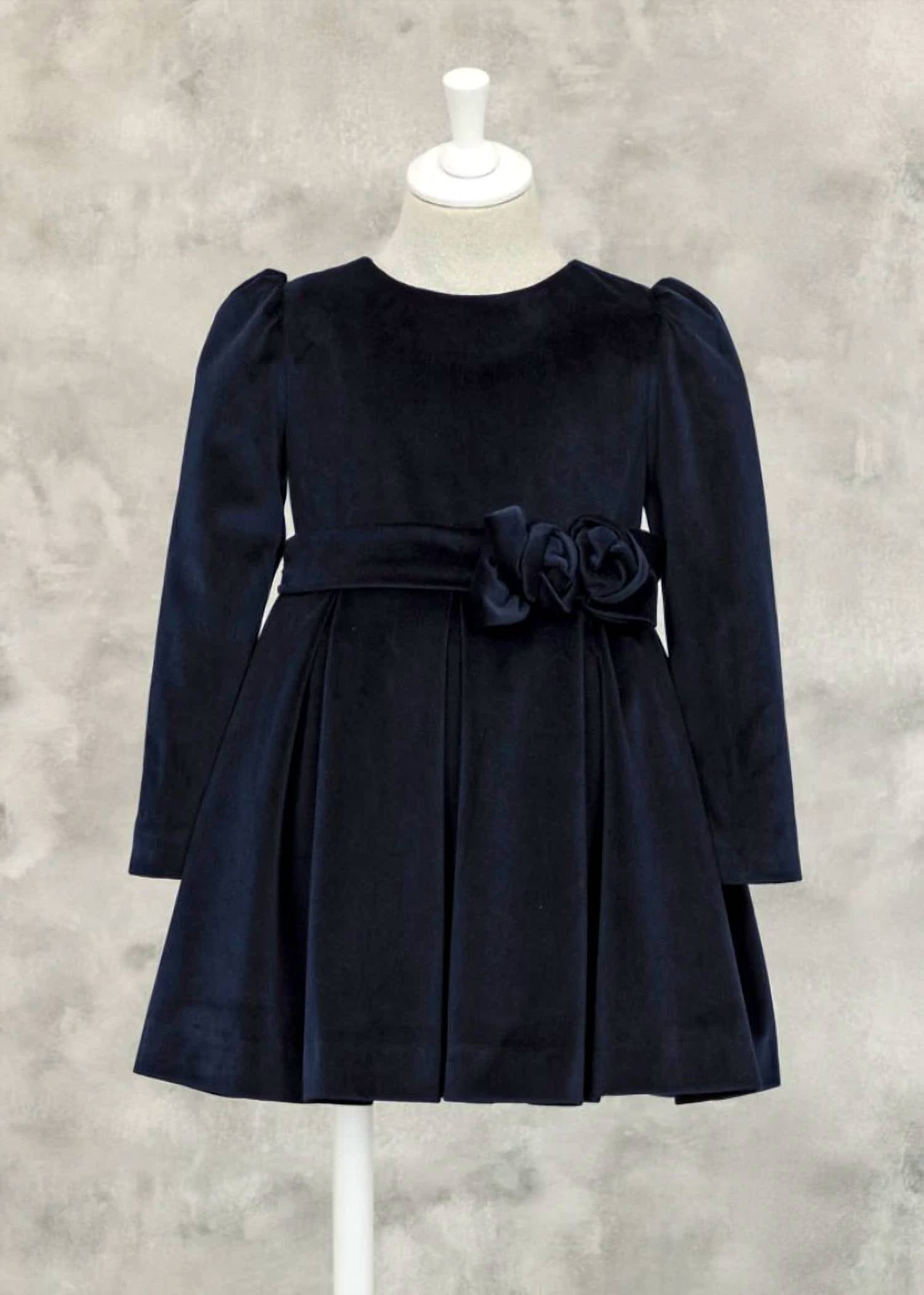 Abel & Lula - Girls Pleated Velvet Dress