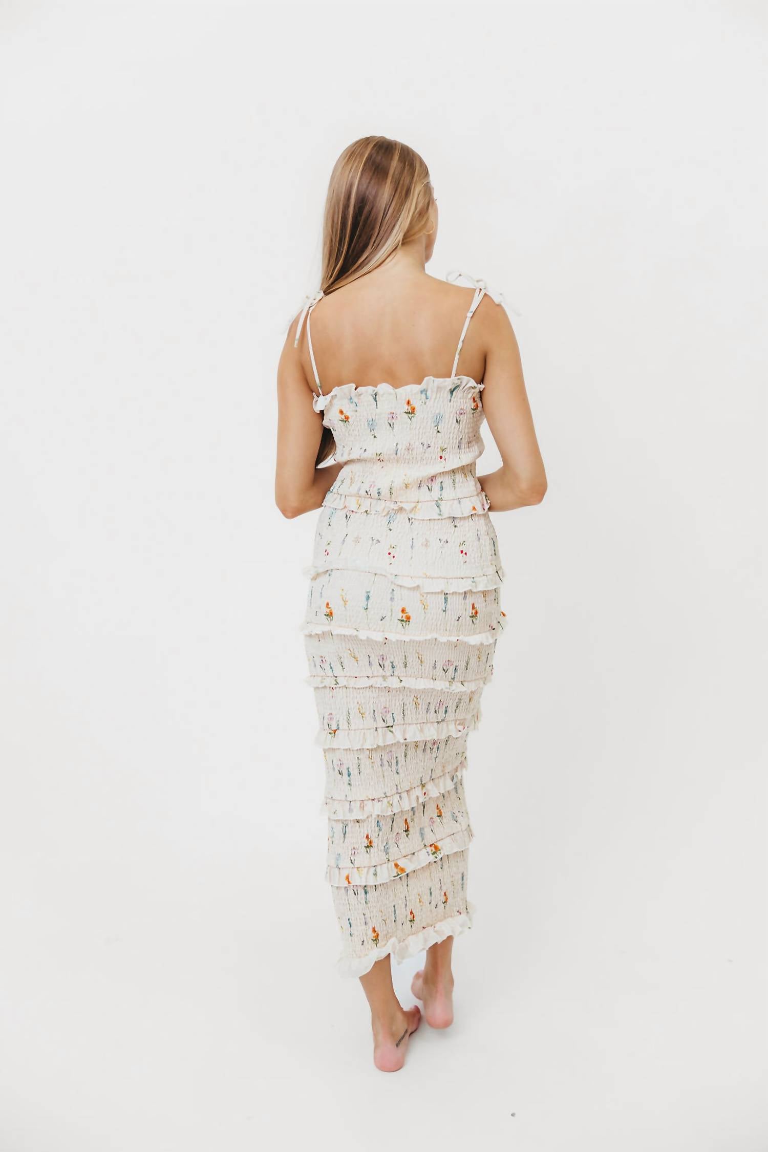Aureum - Cypress Smocked Midi Dress