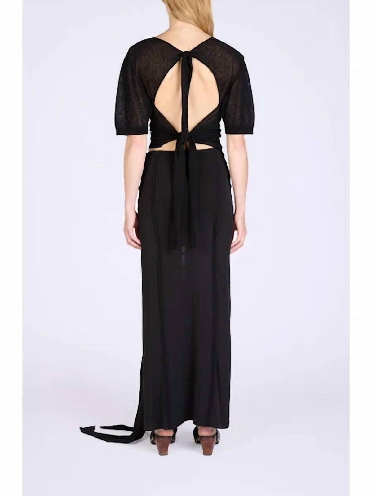 Ganni - Shiny Jersey Long Sarong Skirt