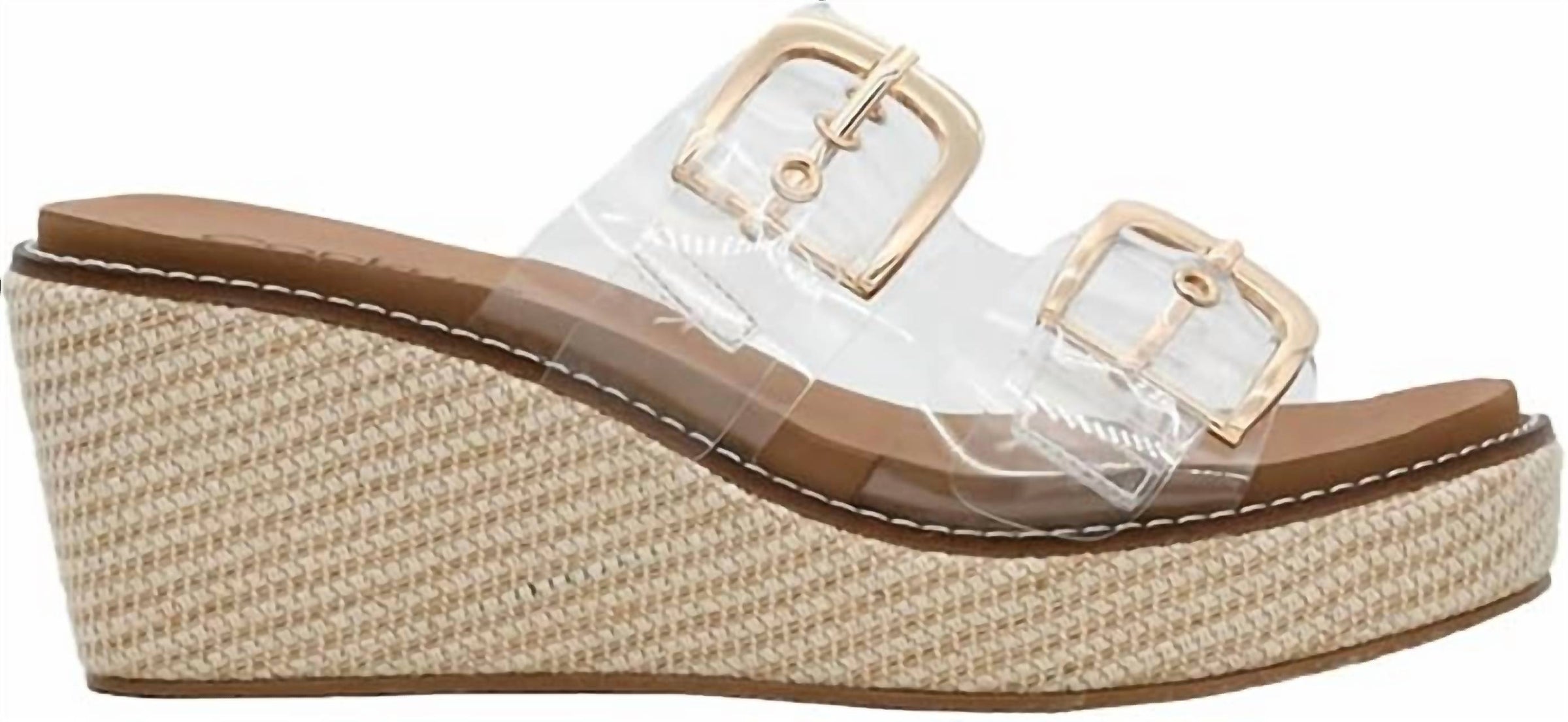 Corkys Footwear Women's Manifest Wedge in clear - women's sandal