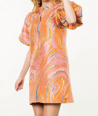 Thml - Puff Sleeve Textured Mini Dress