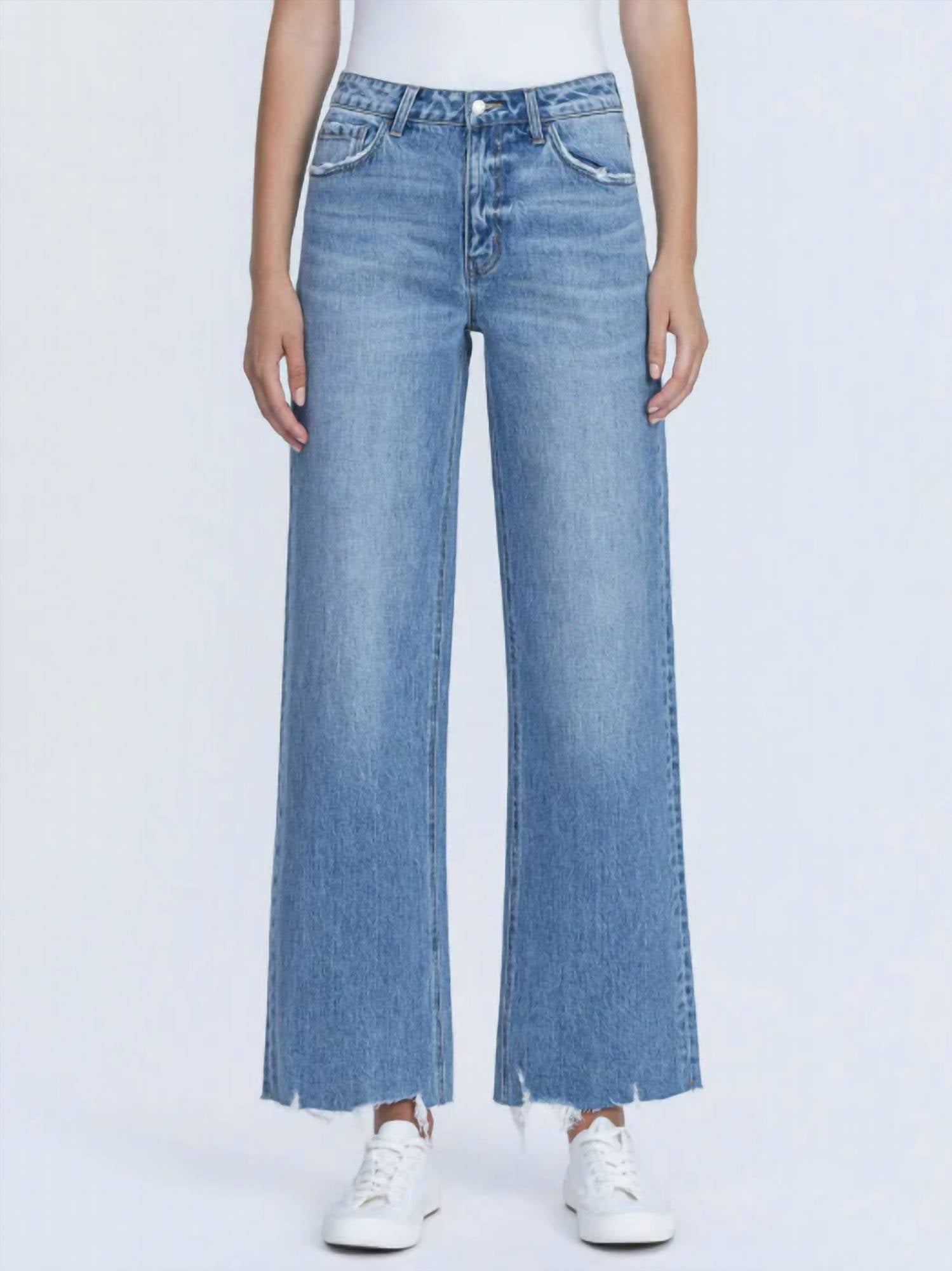Vervet By Flying Monkey - Carissa High Rise Wide Leg Jeans