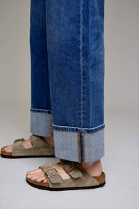 Hidden - Cuffed Stretch Dad Jean
