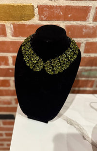 Bling A Gogo Glam Collar Necklace in green - women's jewelry