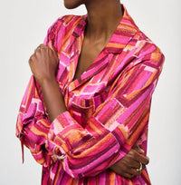 Joseph Ribkoff - Geometric Print Button-down Blouse
