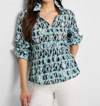 Nzt By Nic+Zoe - Ikat Rings Tucked Shirt