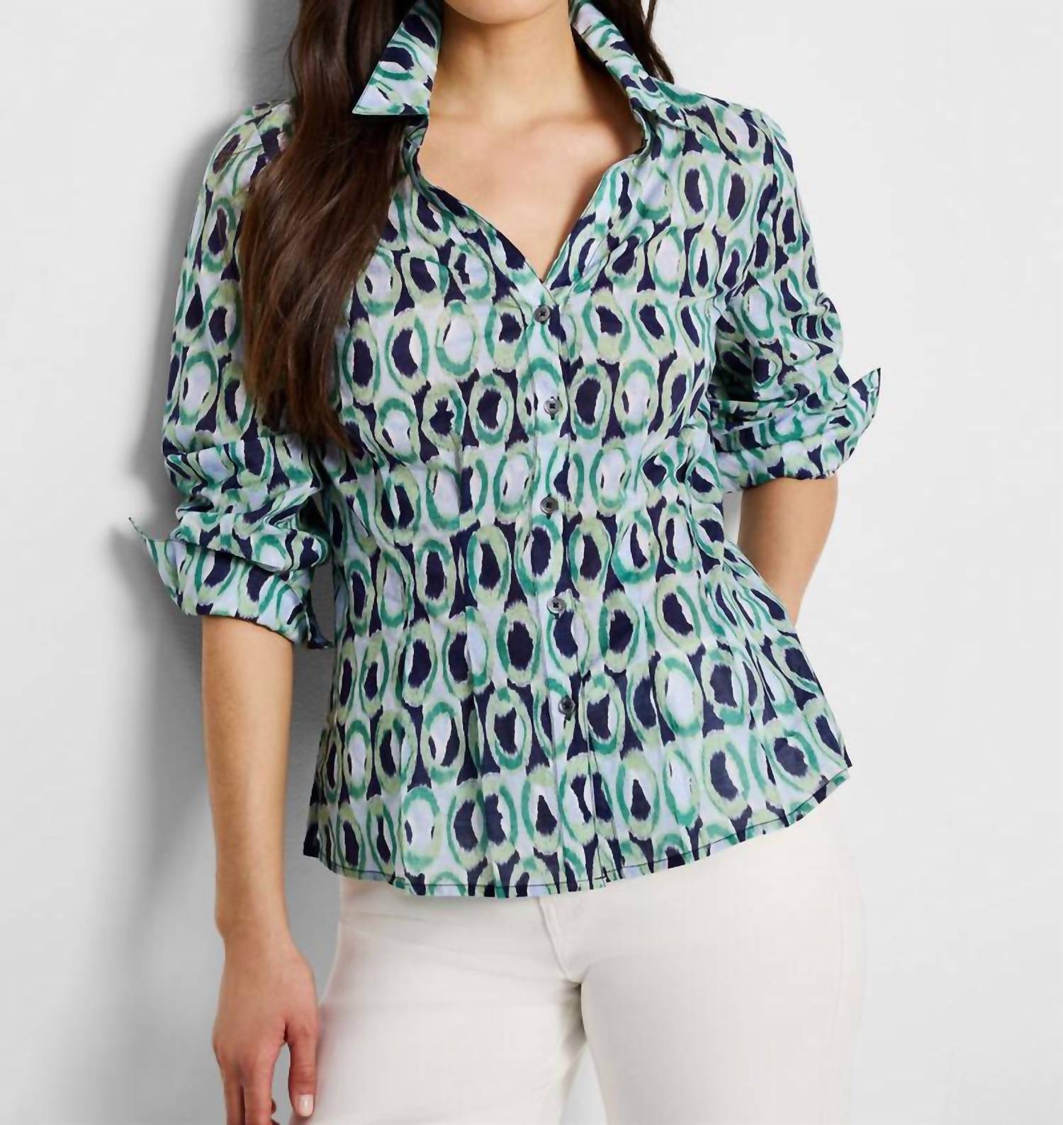 Nzt By Nic+Zoe - Ikat Rings Tucked Shirt