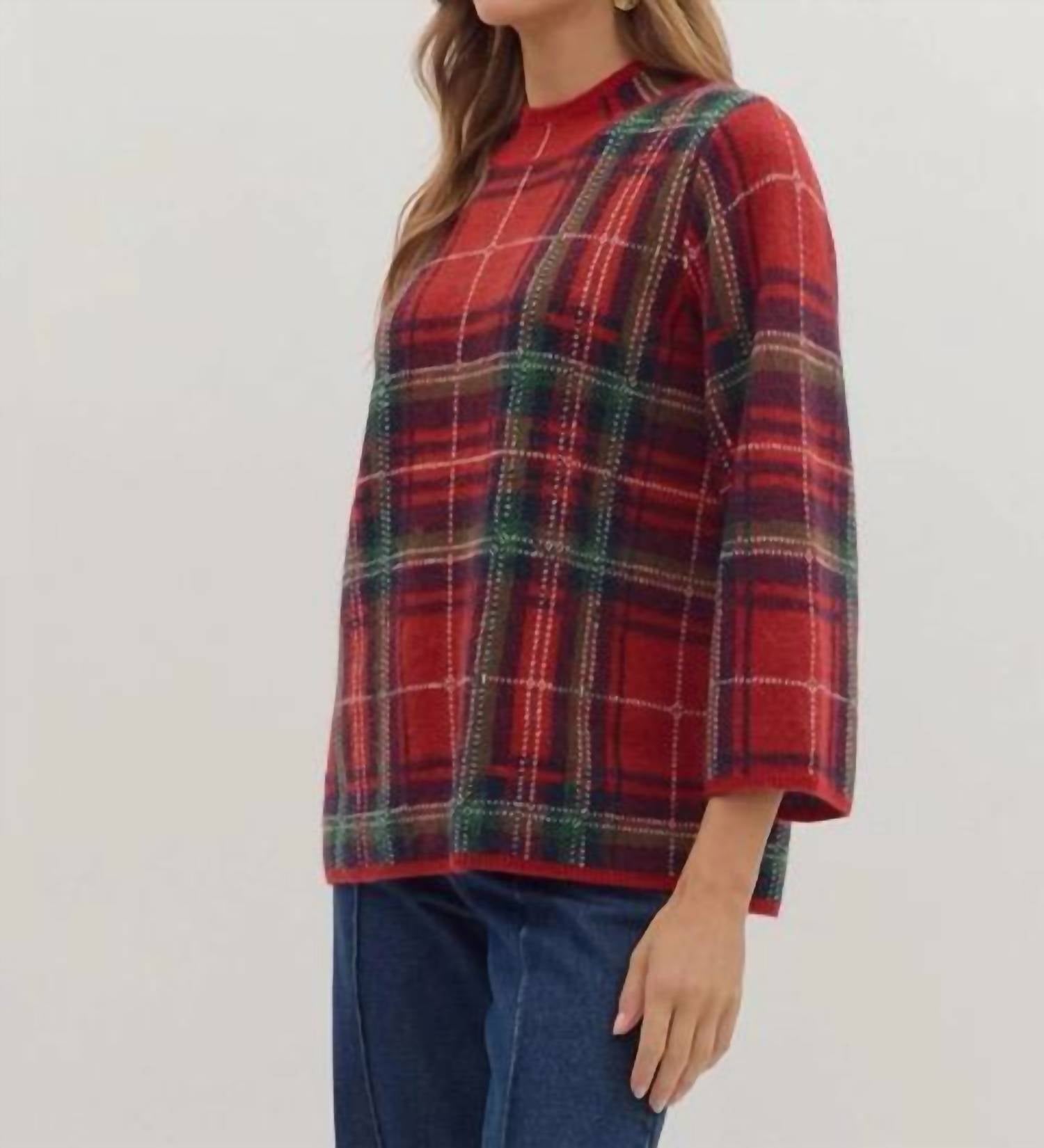 Entro - Mock Neck Sweater Top