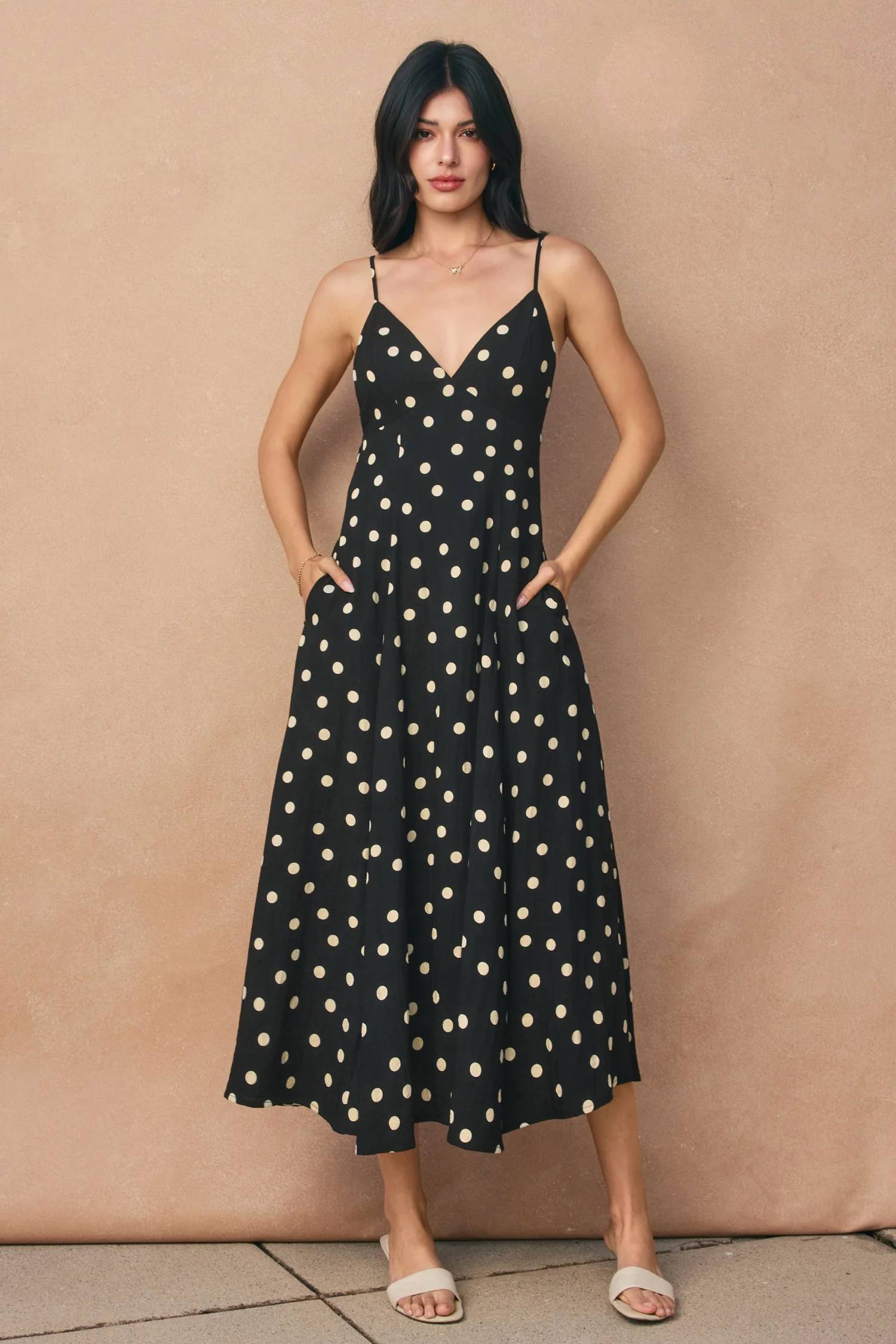 Dress Forum - Madelyn Polka Dot Midi Dress