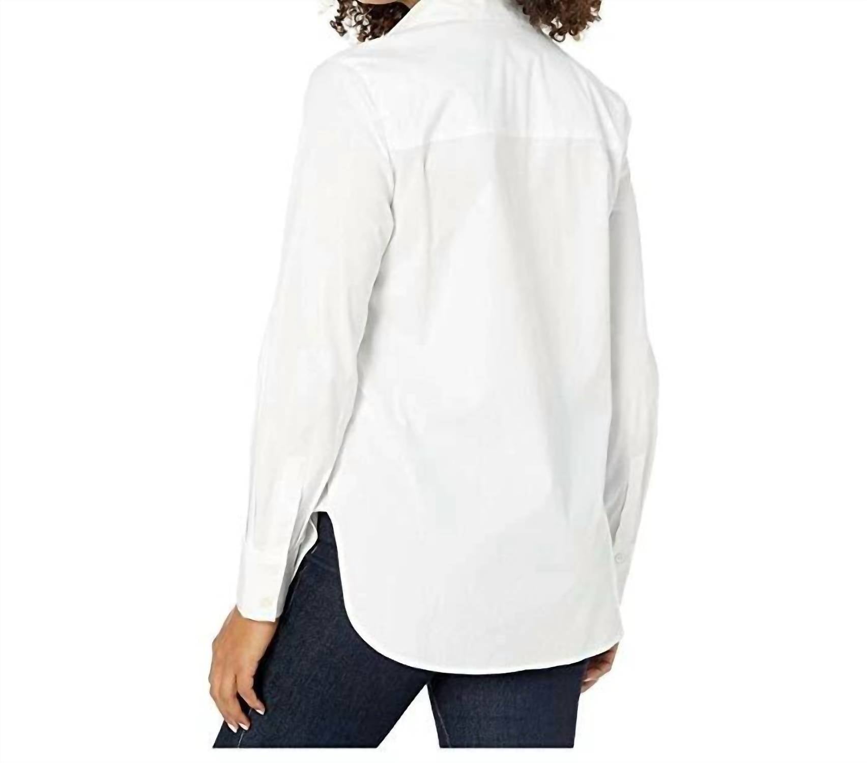 Elliott Lauren - Seamed Detail Button Front Shirt Casual Top