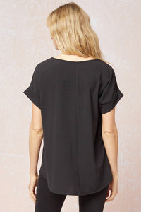 Entro - Short Sleeve Scoop Neck Top