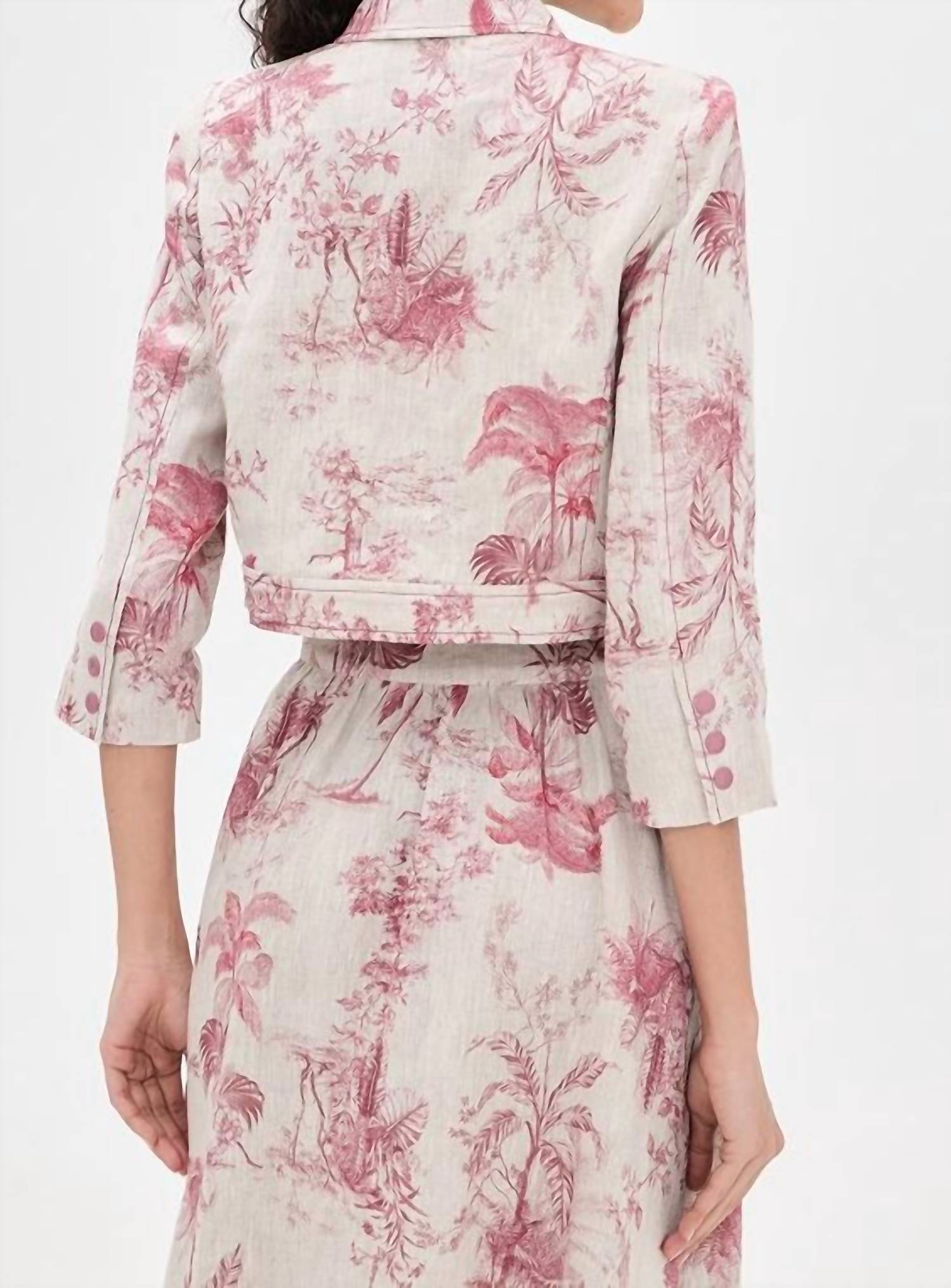 L'Agence - Eda Cropped Linen Jacket