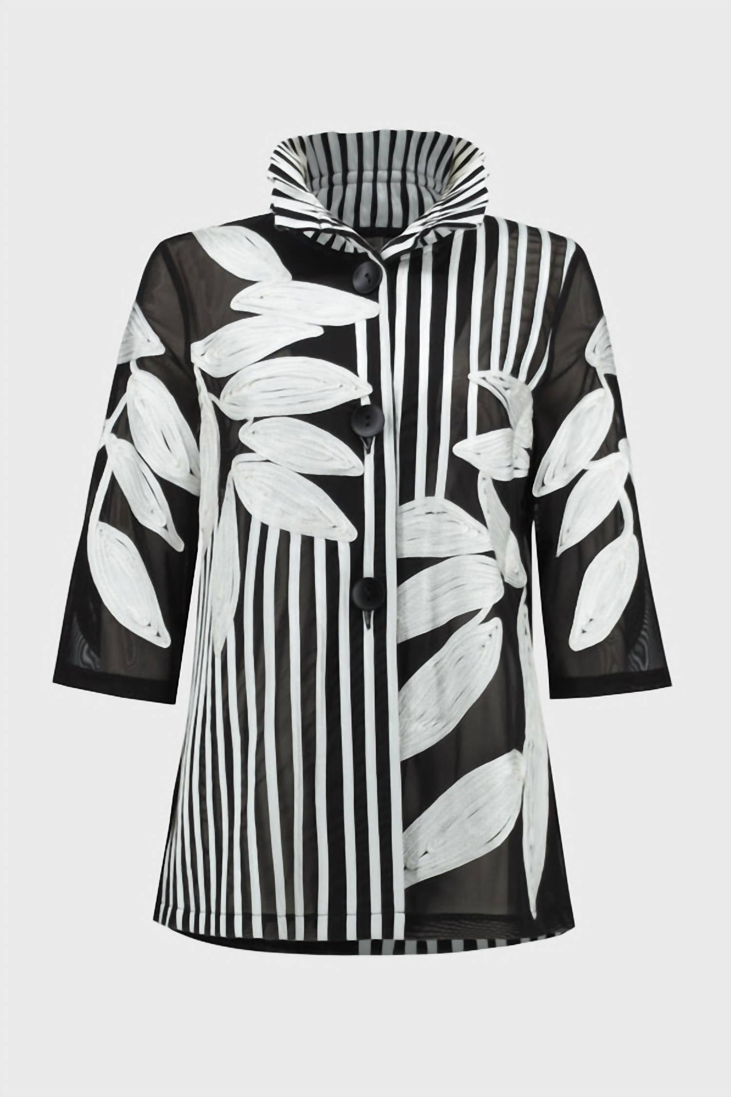 Joseph Ribkoff - Mesh & Satin Soutache Jacket