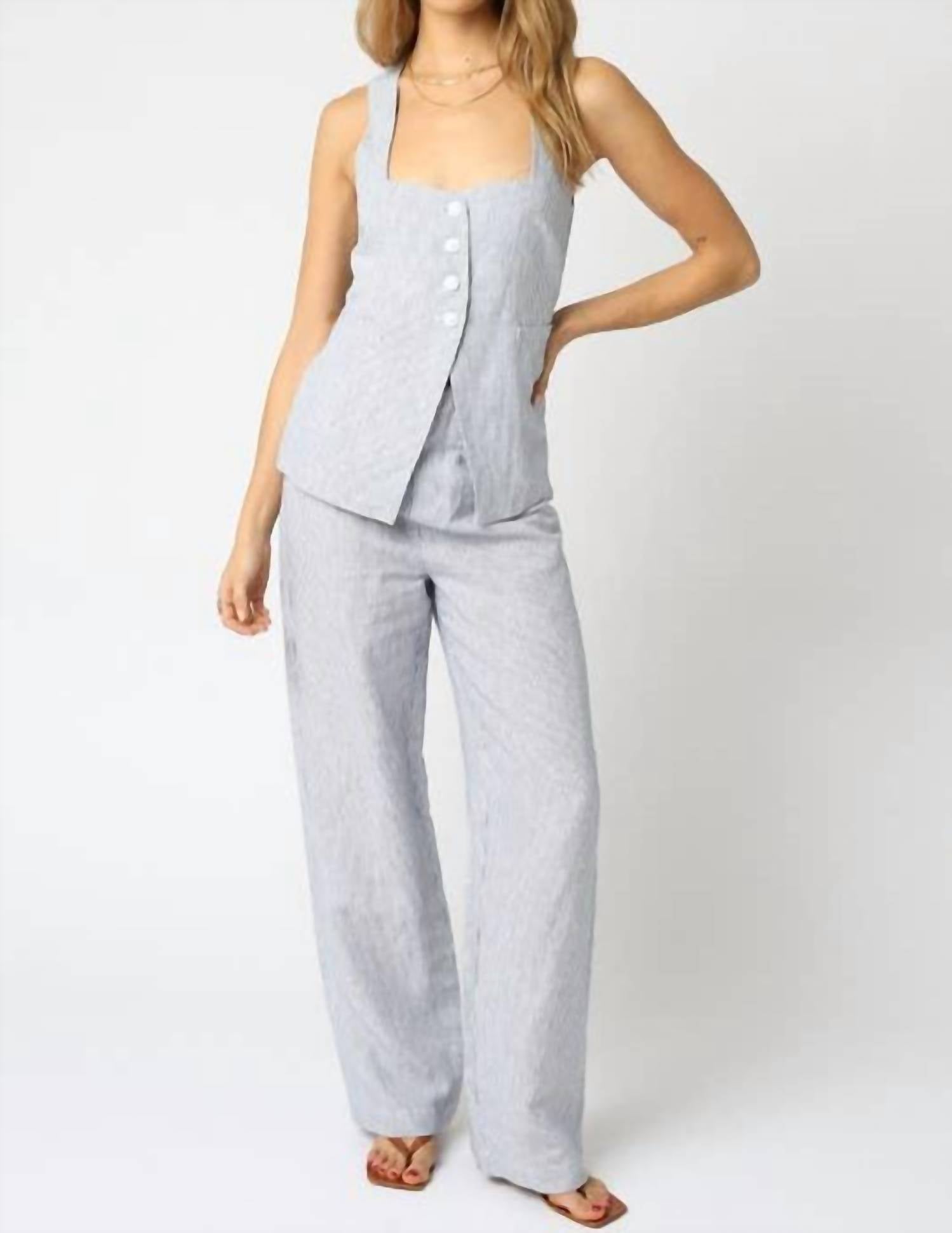 Olivaceous - Camilla Stripe Pants