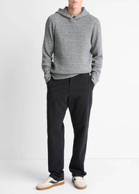 Vince Brushed Waffle Long Sleeve Hoodie in heather black - men's shirt