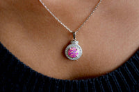 Allyanna Gifts - Women's Sterling Silver Circle Opal Necklace