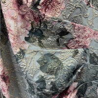 Adrianna Papell Elegant Floral Dress in gray pink - women's dress - alternate view