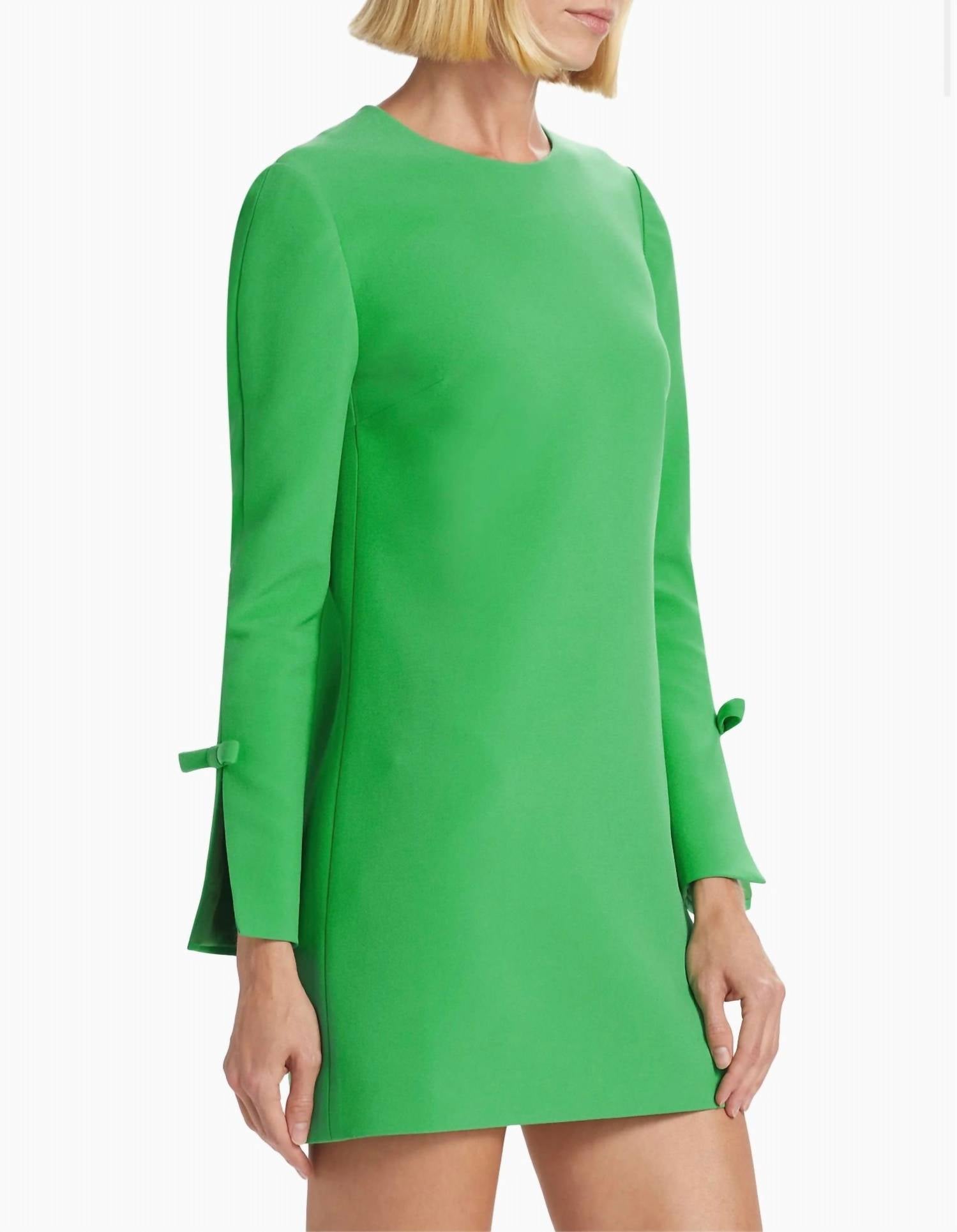 SACHIN & BABI Lily Long-sleeve Shift Dress in parrot green - women's dress - alternate view