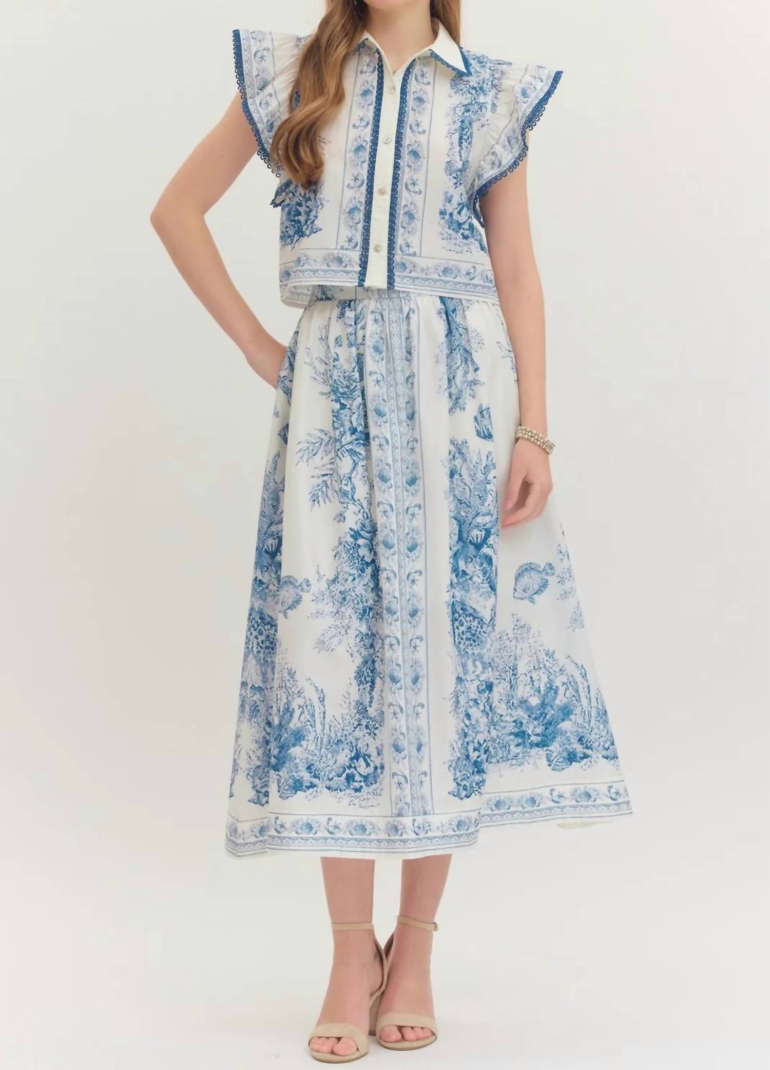Entro - Sweetest Top And Skirt Set