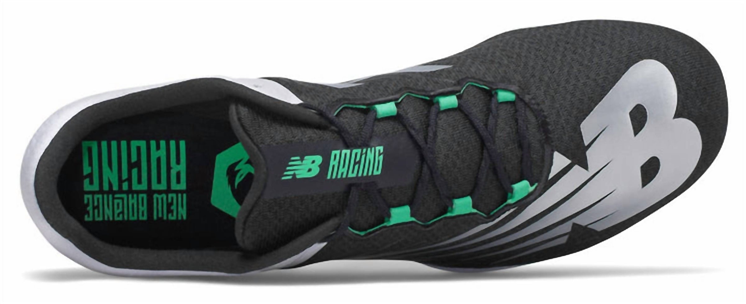 New Balance Men's Md500 V6 Spike Shoes in black white 1 - men's shoe - alternate view