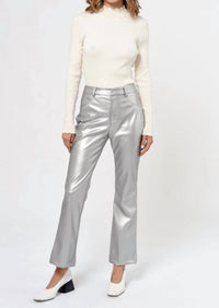 Paz Silver Vegan Leather Pant