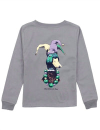Properly Tied - Kid's Mardi Gras Mallard Long Sleeve Tee