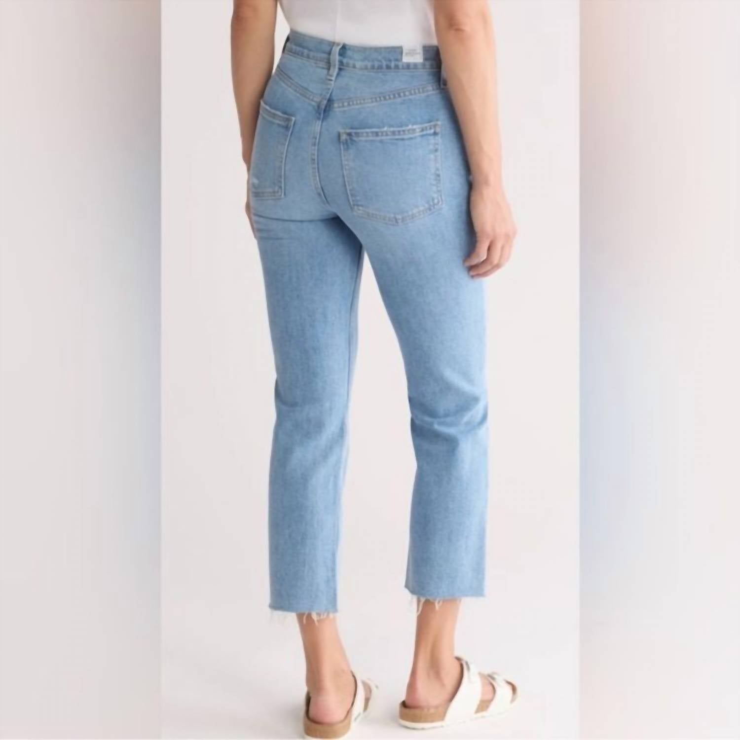 Frank & Eileen - Monaghan Ripped Raw Hem Crop Straight Jeans