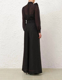 Zimmermann Women's Dream Wide Leg Pant in black - women's pants - detail view