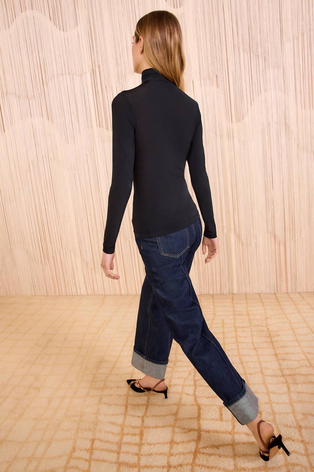 Ulla Johnson - Aurelia Jersey Long Sleeve Turtleneck Sweater
