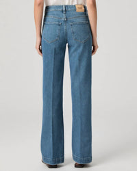 Paige Leenah Wide Leg Jean in cranked up - women's jeans - detail view