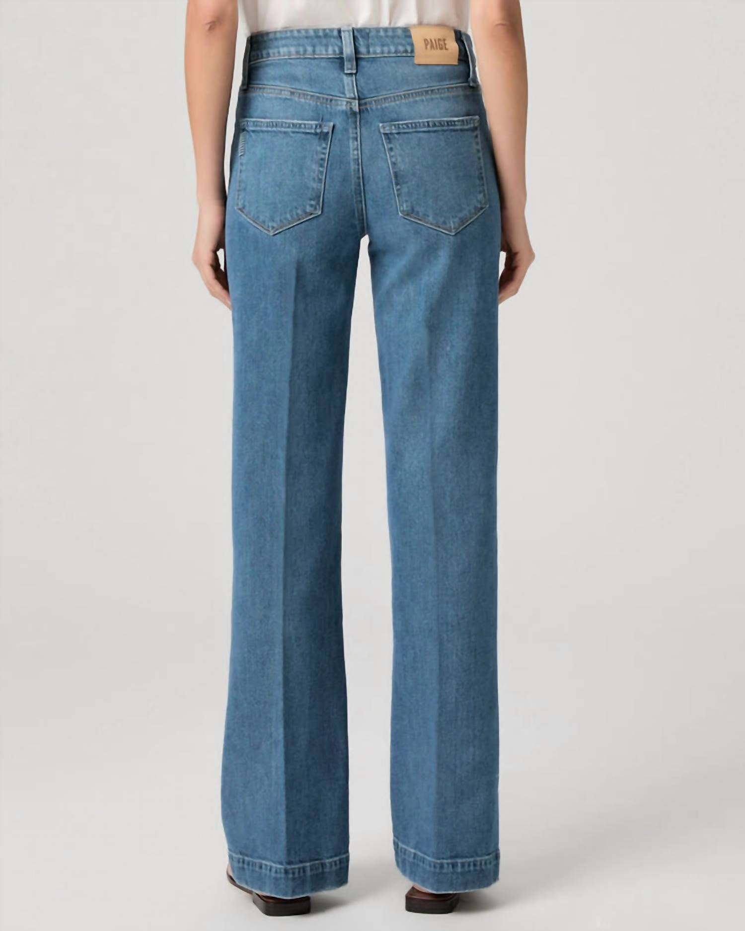 Paige Leenah Wide Leg Jean in cranked up - women's jeans - detail view