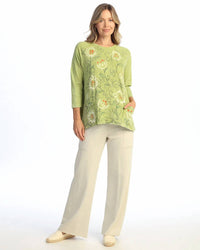 Jess & Jane - Mineral Washed Patch Pocket Tunic Top