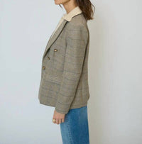 Central Park West - Cable Inset Plaid Blazer