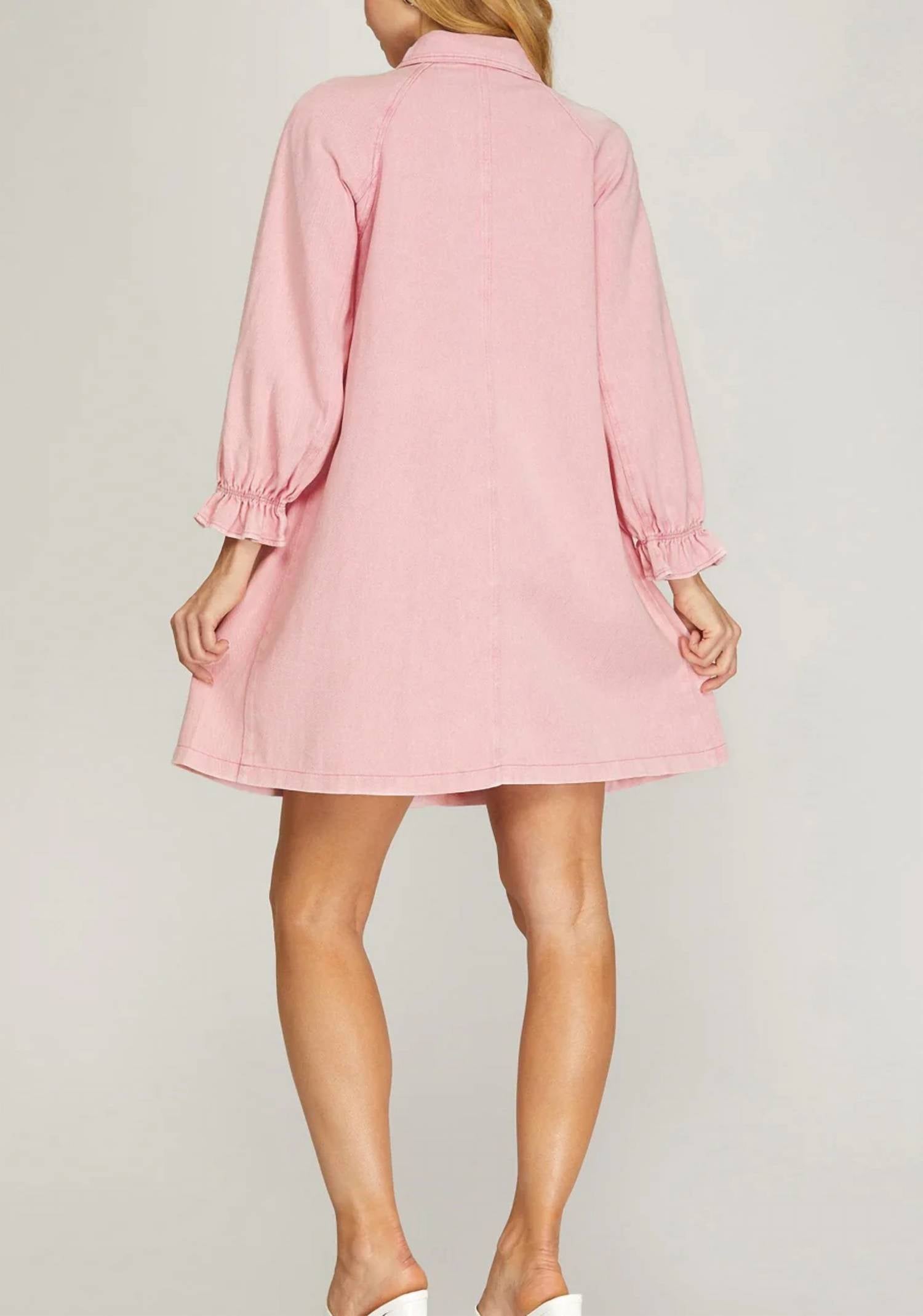 She + Sky - Button Down Shirt Dress