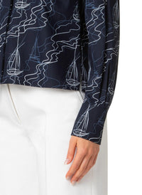Akris Punto - Sailboat Print Poplin Blouse